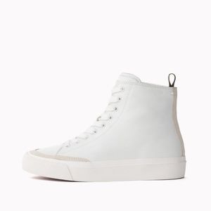 rag & bone white leather high top sneaker